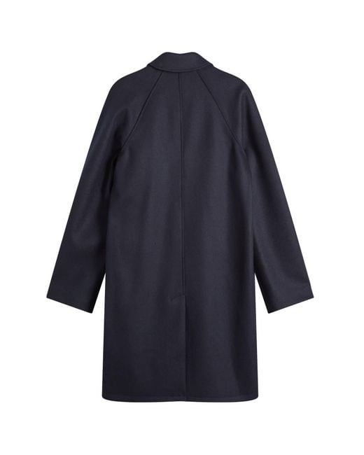 A.P.C. Blue Auster Wool Mac for men