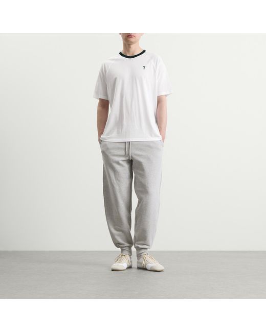 AMI White Mercerised Jersey Adc T-Shirt for men
