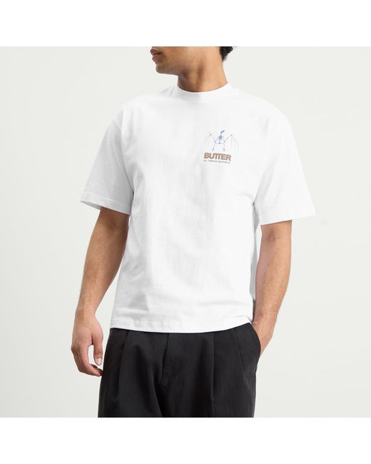 Butter Goods White Nocturnal T-Shirt for men