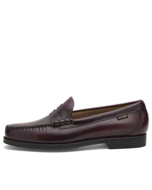 G.H.BASS Brown Easy Weejun Larson Flag Loafer for men
