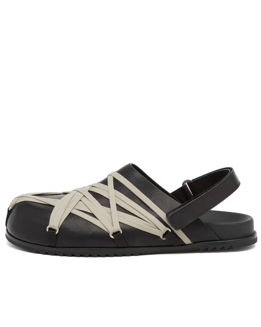 Rick Owens Black Megalaced Mule for men