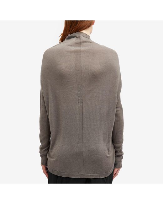 Rick Owens Gray Crater Knit Top