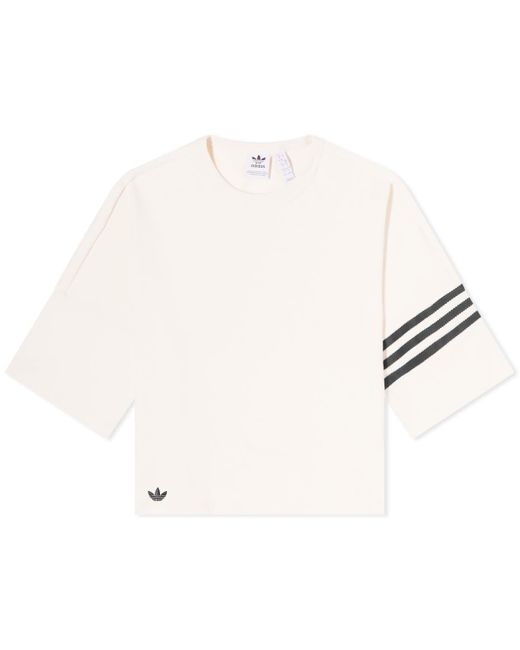 Adidas White Neu Classics Cropped T-Shirt
