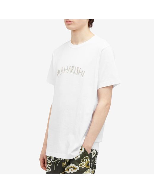 Maharishi White Bamboo Organic T-Shirt for men