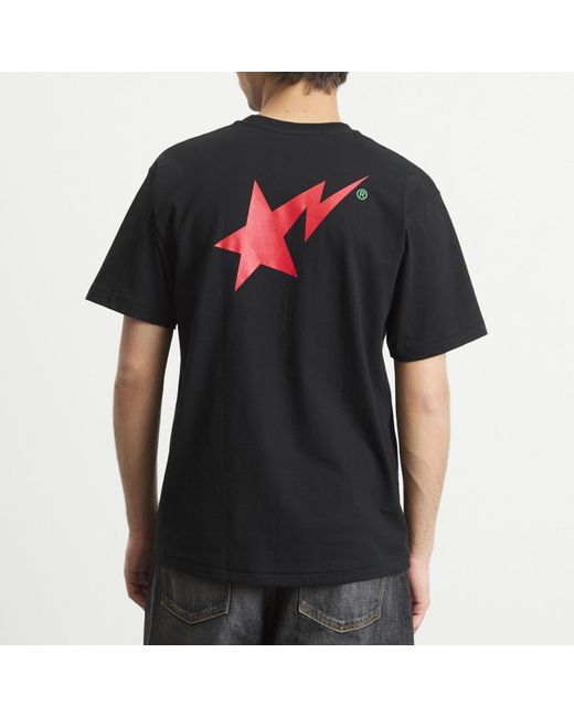 A Bathing Ape Black Colors Bape Sta Tee for men
