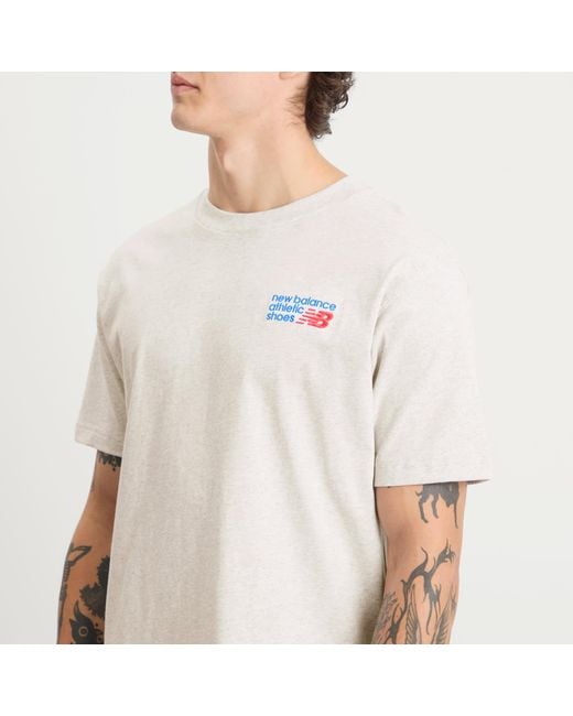 New Balance White Athletics Premium Logo T-Shirt for men