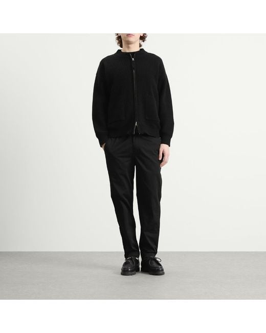 Folk Black Drawcord Trouser for men