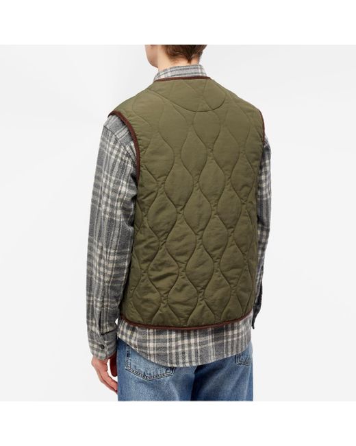 Drake's Quilted Vest in Green for Men Lyst