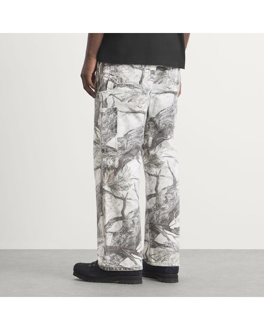 A Bathing Ape Gray Tree Edge Camo Work Pants for men