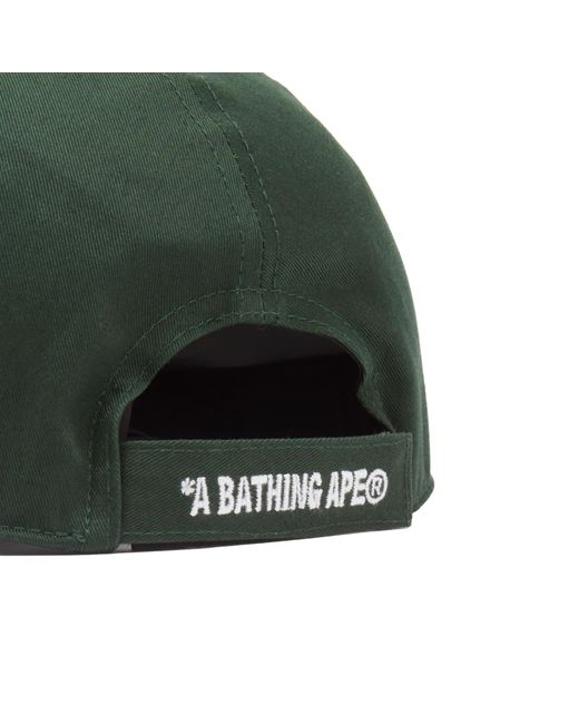 A Bathing Ape Green A Bathing Logo Trucker Cap for men