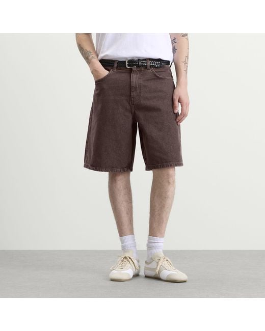 Les Deux Brown Prince Denim Shorts for men