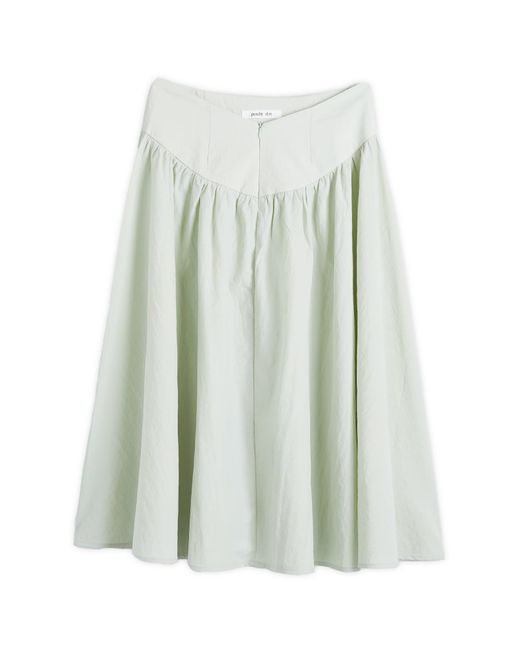 Peachy Den Blue Deba Midi Nylon Skirt