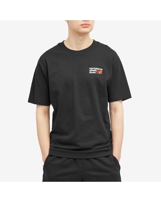 New Balance Black Nb Athletics Premium Logo Relaxed T-Shirt for men