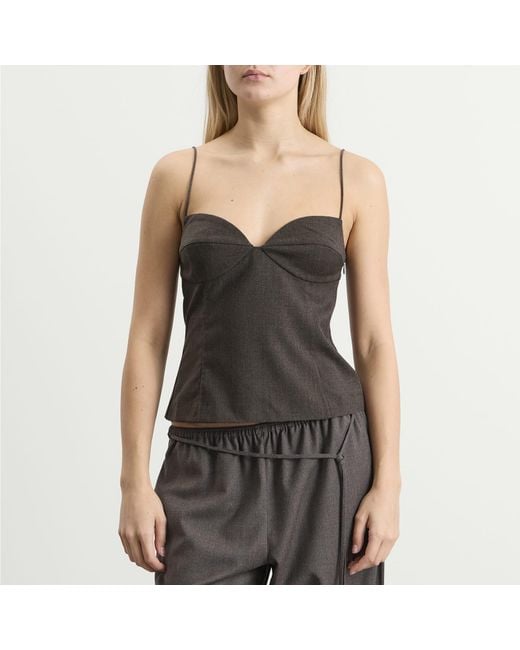 St. Agni Brown Wool Cami