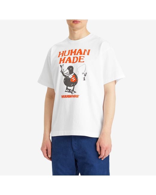 Human Made White Fishing Duck T-Shirt for men