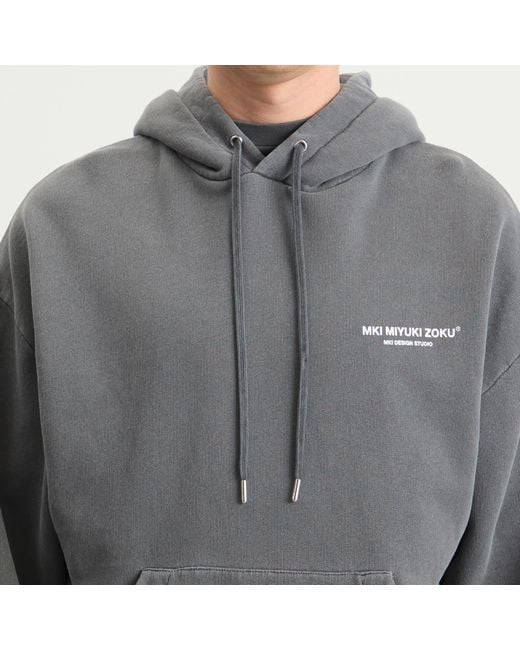 MKI Miyuki-Zoku Gray Design Studio Hoody for men