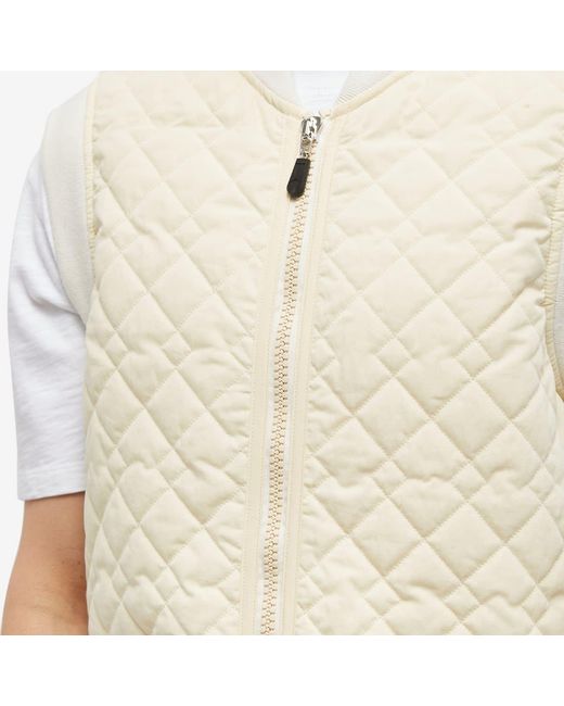 A.P.C. Natural Silas Quilted Vest for men