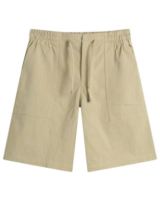 Drole de Monsieur Natural Cotton Elasticated Waist Shorts for men