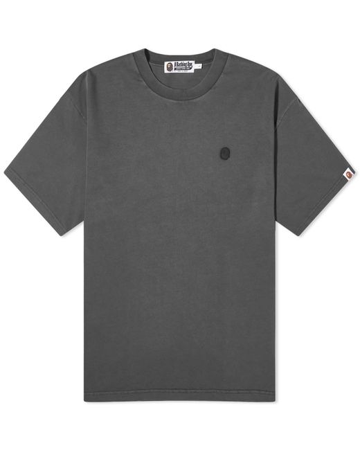 A Bathing Ape Gray One Point Garment Dyed Pocket T-Shirt for men