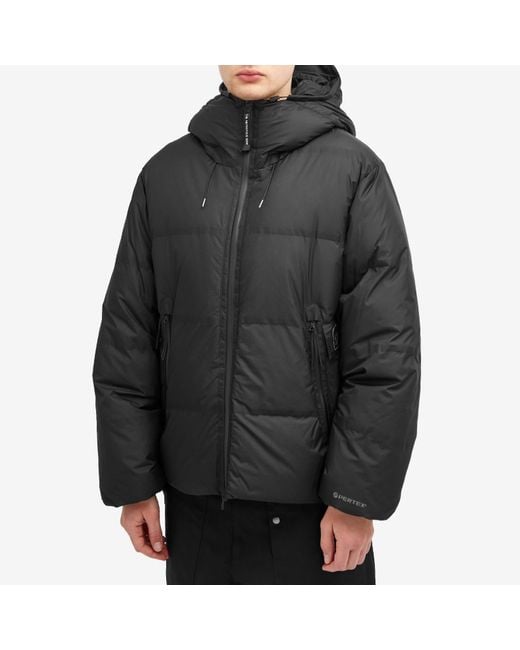C P Company Black Metropolis Pertex Hooded Down Jacket for men