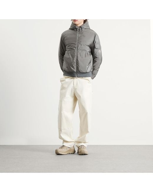 Moncler Gray Poiliot Jacket Eco Nylon Hooded Jacket for men