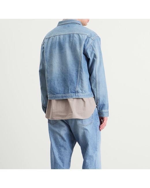 Unlikely Dry Goods Blue Time Travel Trucker Jacket for men