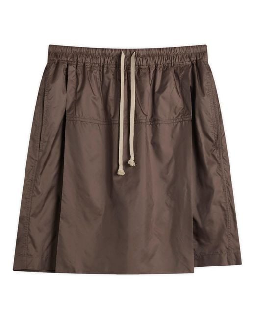 Rick Owens Brown X Moncler Kiltshorts Drawstring Shorts
