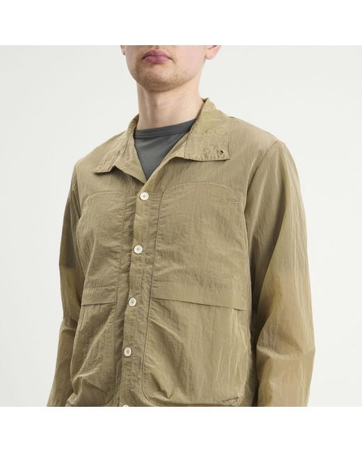 RANRA Green Epitome Shiny Nylon Overshirt for men