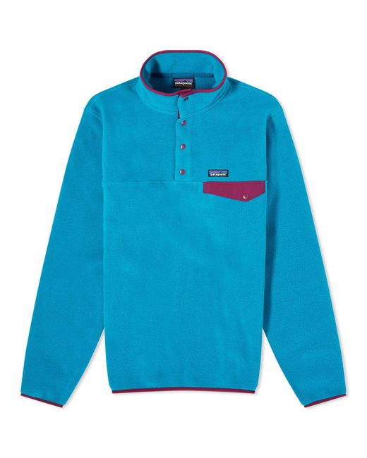 Patagonia Blue Lightweight Synchilla Snap-T Pullover Fleece Belay for men