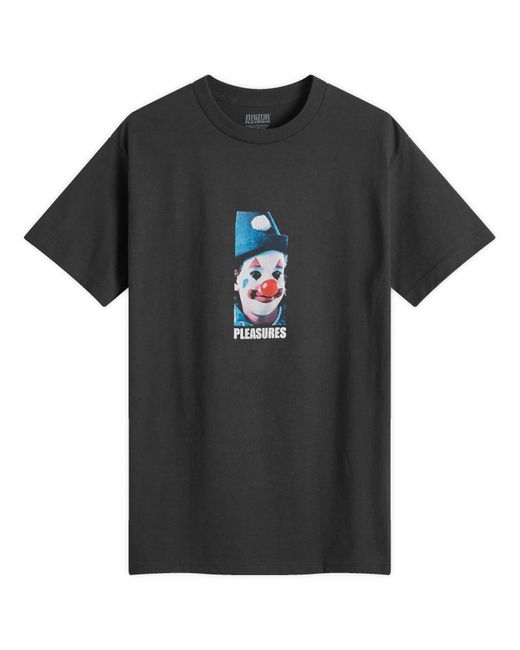 Pleasures Black Printed Clown Graphic T-Shirt for men