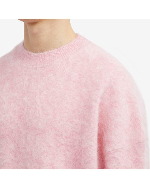 Cole Buxton Pink Alpaca Crew Knit Sweat for men