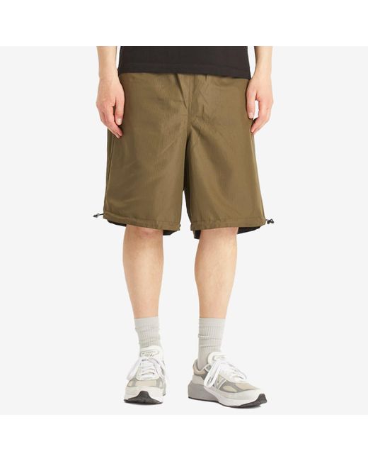 Taion Black Military Reversible Wide Shorts for men