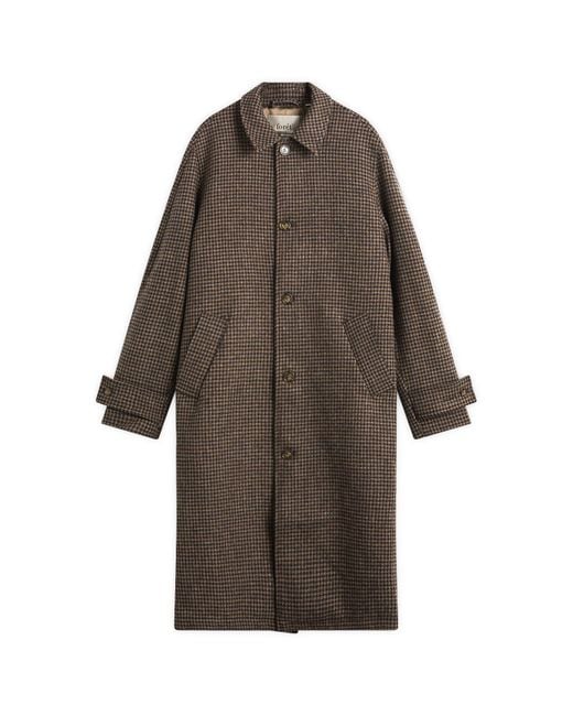 Forét Brown Pine Wool Coat for men