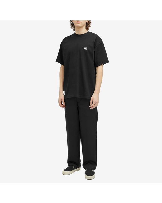 w taps trousers L w taps trousers L Wide-leg trousers with raw cut at the