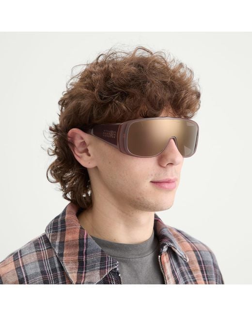 Retrosuperfuture Brown X Mm6 Mask Sunglasses