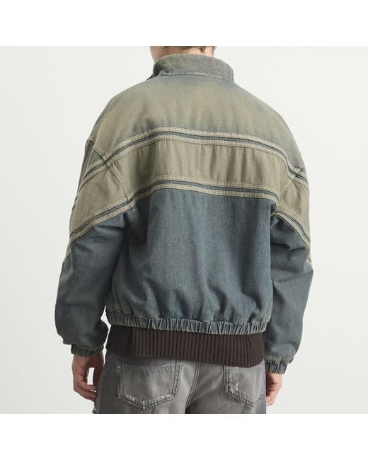 Amiri Gray Sport Denim Track Jacket for men