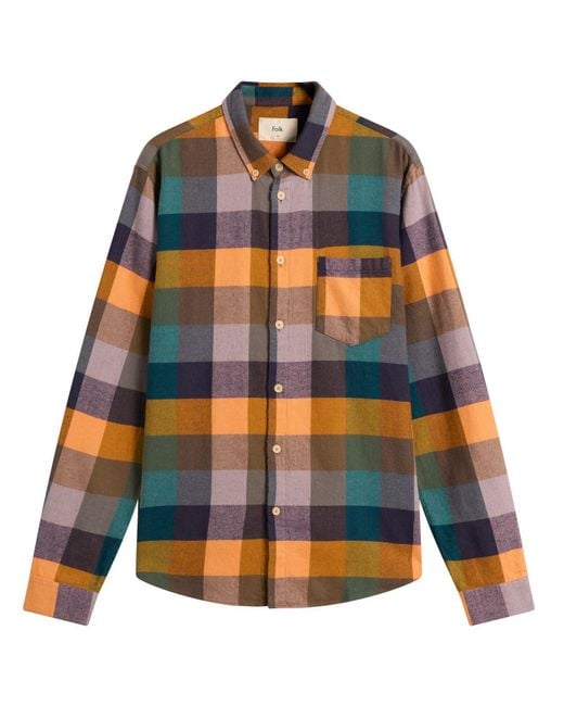Folk Blue Relaxed Fit Shirt for men