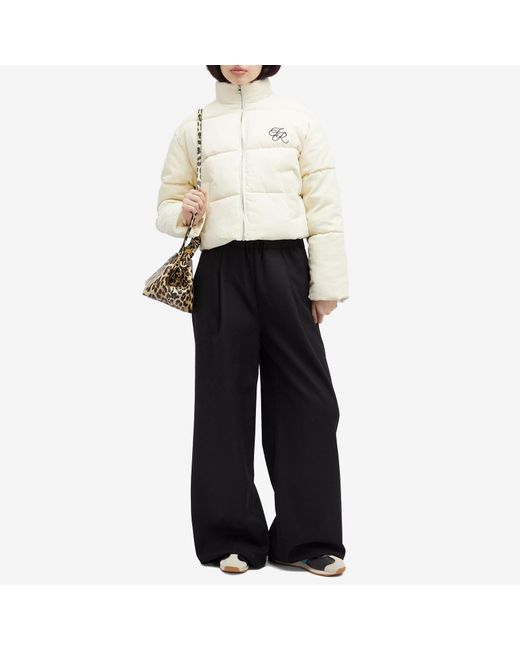 4th & Reckless White Arna Cord Puffer Jacket