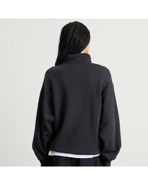 END. Black Slice Half Zip Sweat