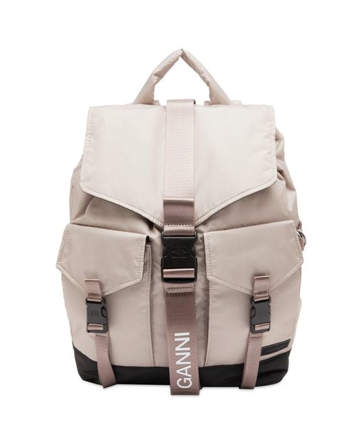 Ganni Natural Recycled Tech Backpack