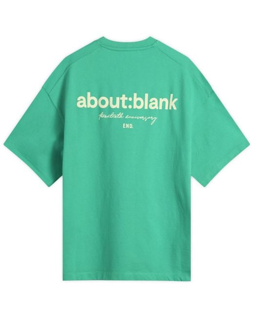 About Blank Green 20Th Anniversary Box T-Shirt for men
