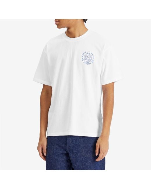 Edwin White Music Channel T-Shirt for men