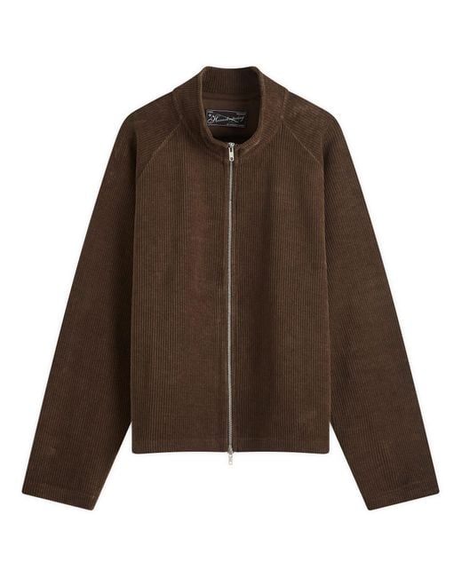 mfpen ブラウン ポロセーター mfpen(エムエフペン) 長袖ニットポロシャツ ブラウン サイズ M