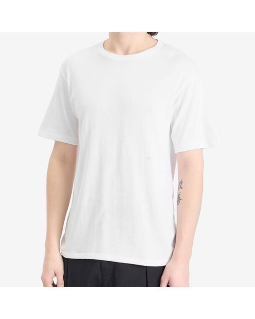 Nanamica White Loopwheel Coolmax Jersey T-Shirt for men