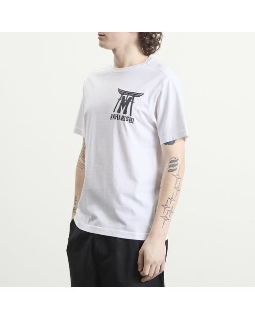 Maharishi White Temple M Vintage T-Shirt for men