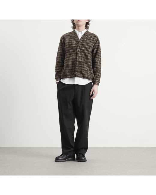 Universal Works Brown Jacquard Knit Advance Cardigan for men