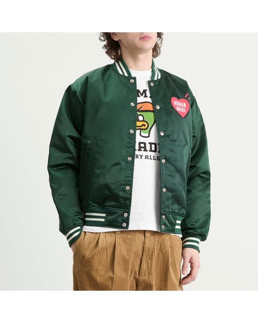 Human Made Green Nylon Stadium Jacket for men