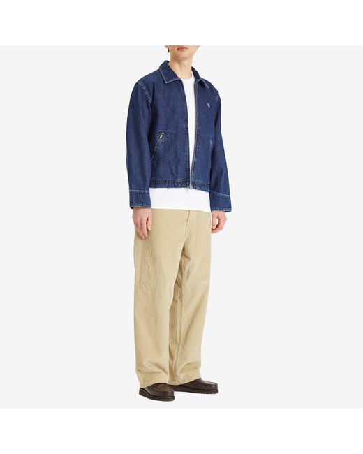 POLAR SKATE Blue Cliff Denim Jacket for men