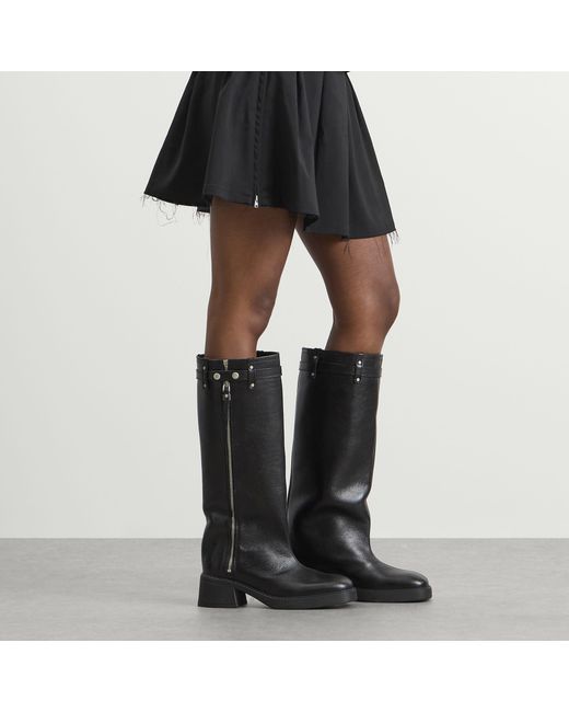 Miista Black Izolda Zipper Tall Boots