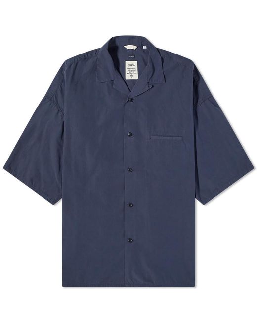 Nanamica Blue Open Collar Wind Shirt for men